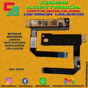 BOTON DE  ENCENDIDO  LENOVO  G575 G570 G470 G470A G470AX  S/N: LS-6753P
