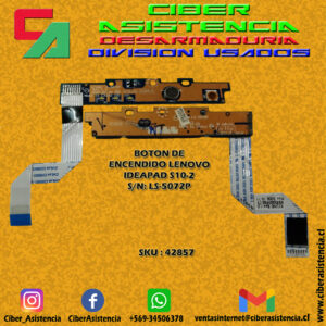 BOTON DE ENCENDIDO LENOVO IDEAPAD S10-2 S/N:  LS-5072P