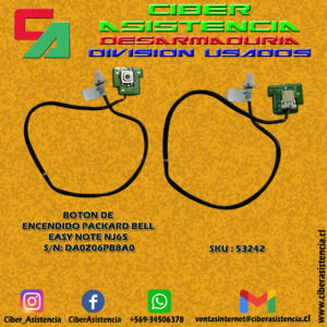 BOTON DE ENCENDIDO PACKARD BELL EASY NOTE NJ65 S/N: DA0Z06PB8A0