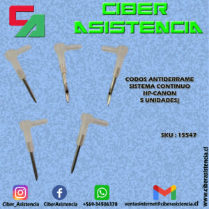 CODOS ANTIDERRAME SISTEMA CONTINUO HP-CANON (5 UNIDADES)