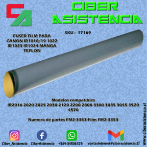 FUSER FILM PARA CANON IR1018/19 1022 IR1023 IR1024 MANGA TEFLON