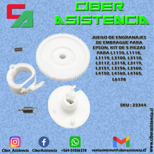 JUEGO DE ENGRANAJES DE EMBRAGUE PARA EPSON, KIT DE 5 PIEZAS PARA L1110, L1118,