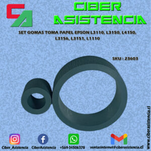 SET GOMAS TOMA PAPEL EPSON L3110, L3150, L4150, L3156, L3151, L1110