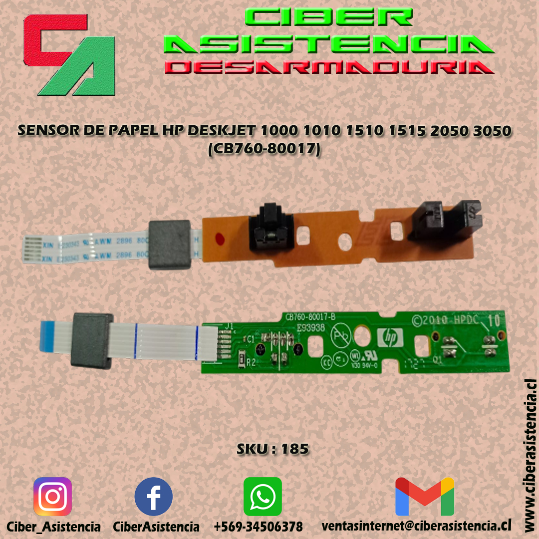 SENSOR DE PAPEL HP DESKJET 1000 1010 1510 1515 2050 3050 (CB760-80017)