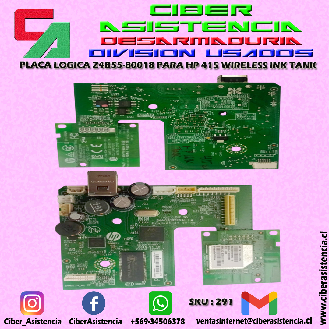 PLACA LOGICA Z4B55-80018 PARA HP 415 WIRELESS INK TANK