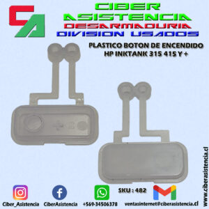 PLASTICO BOTON DE ENCENDIDO HP INKTANK 315 415 Y +