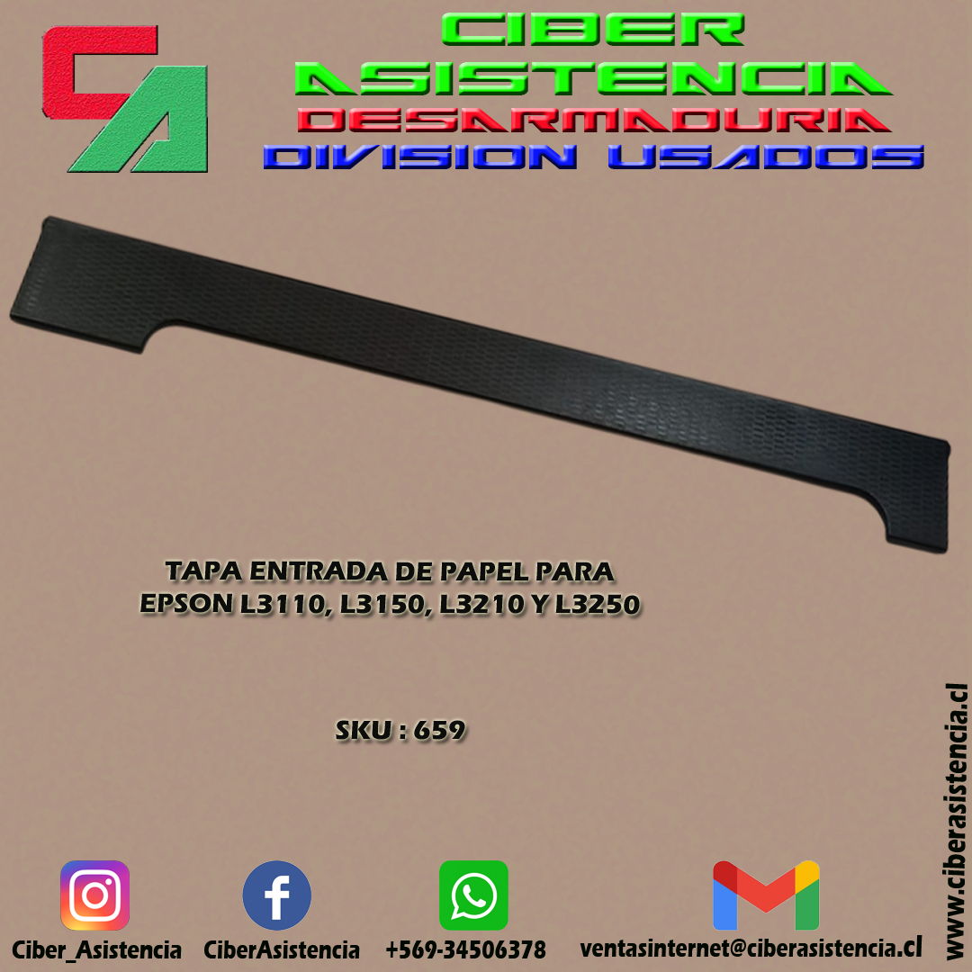 TAPA ENTRADA DE PAPEL PARA EPSON L3110, L3150, L3210 Y L3250