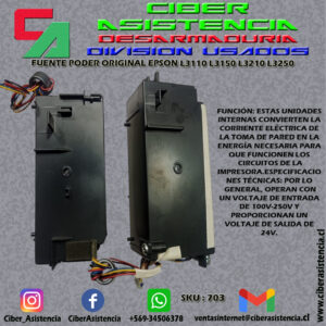FUENTE PODER ORIGINAL EPSON L3110 L3150 L3210 L3250