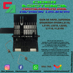 GUÍA DE PAPEL IZQUIERDA EPSON L3110, L3150, L3210, L3250, L1110, Y L5190