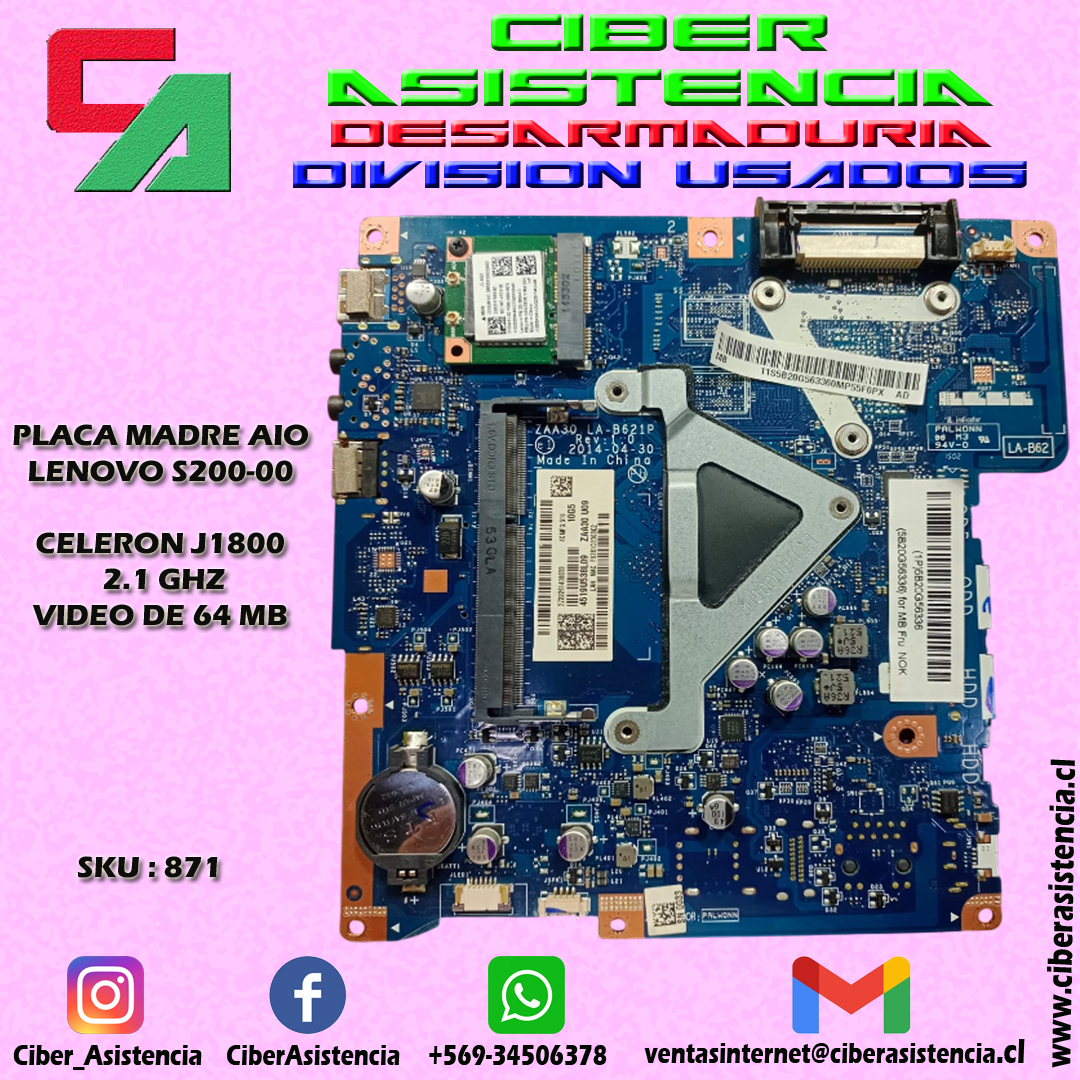 PLACA MADRE AIO LENOVO S200-00 - Imagen 2