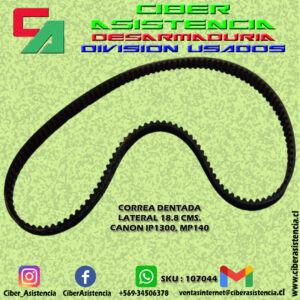 CORREA DENTADA LATERAL 18.8 CMS. CANON IP1300, MP140
