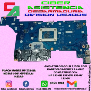 PLACA MADRE HP 255-G8 M03671-601 GPP53 LA-H32AP
