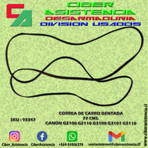CORREA DE CARRO DENTADA 77 CMS. CANON G2100 G2110 G3100 G3101 G3110