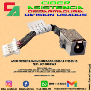 JACK POWER LENOVO IDEAPAD 300S-14 Y 300S-15 N/P : 5C10R07521