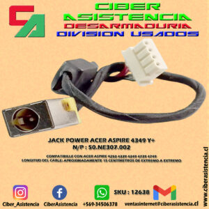 JACK POWER ACER ASPIRE 4349 Y+  N/P : 50.NE307.002