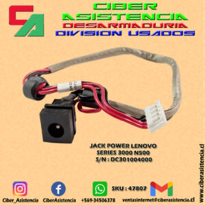JACK POWER LENOVO SERIES 3000 N500 S/N : DC301004000