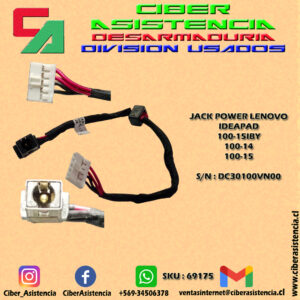 JACK POWER LENOVO IDEAPAD 100-15IBY 100-14 100-15 S/N : DC30100VN00