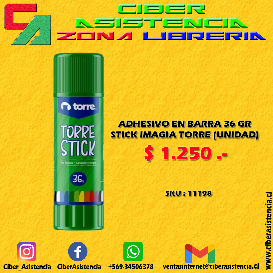 ADHESIVO EN BARRA 36 GR STICK IMAGIA TORRE (UNIDAD)