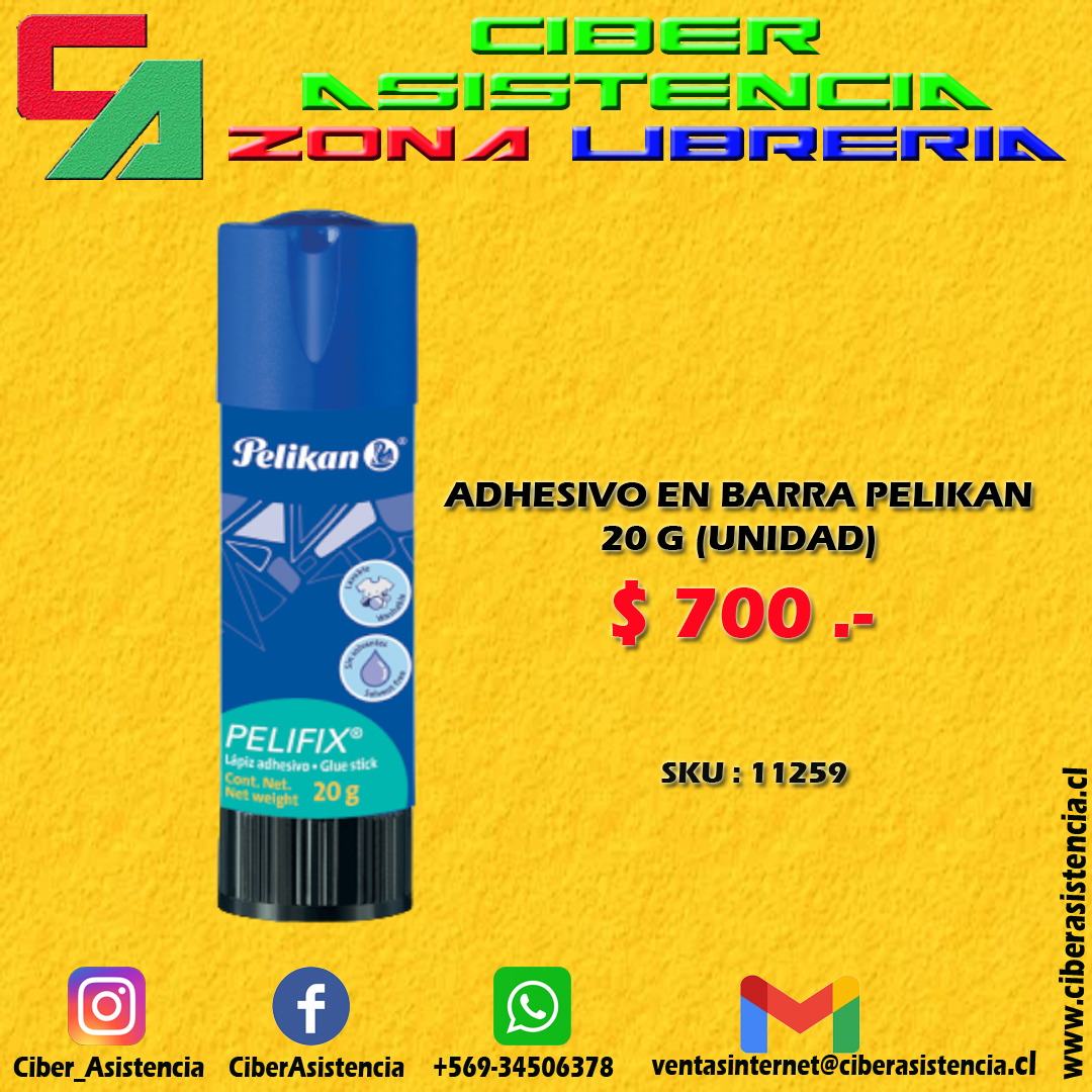 ADHESIVO EN BARRA PELIKAN 20 G (UNIDAD)