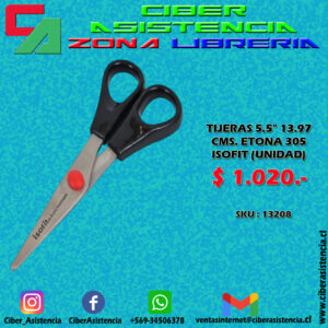 TIJERAS 5.5" 13.97 CMS. ETONA 305 ISOFIT (UNIDAD)