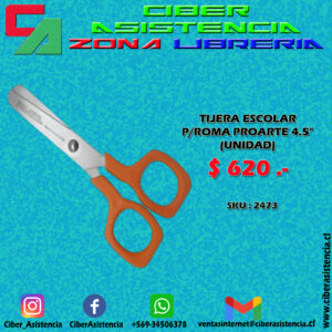 TIJERA ESCOLAR P/ROMA PROARTE 4.5" (UNIDAD)