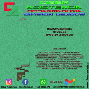 BISAGRA DERECHA HP 255-G8 N/P : TPN-C139 L52009-001