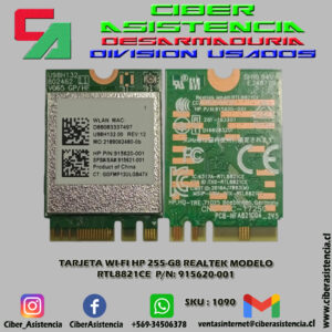 TARJETA WI-FI HP 255-G8 REALTEK MODELO RTL8821CE  P/N: 915620-001