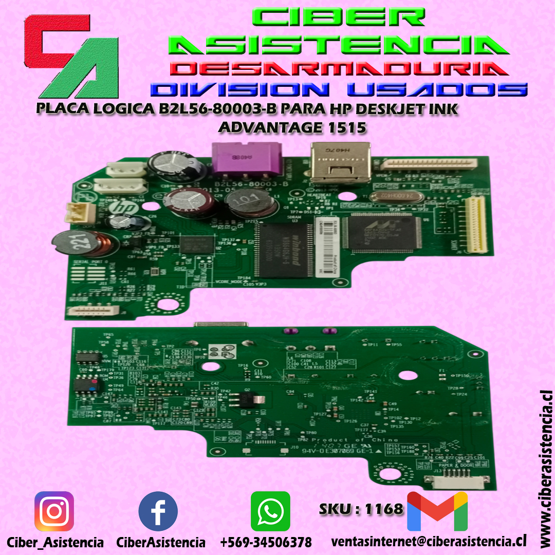 PLACA LOGICA B2L56-80003-B PARA HP DESKJET INK ADVANTAGE 1515