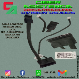 CABLE CONECTOR DE DISCO DURO SATA N/P : 1423-00SV0H2 PARA HP AIO 21-B0021LA