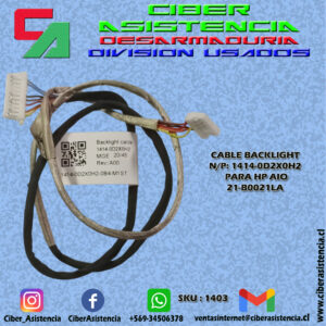 CABLE BACKLIGHT N/P: 1414-0D2X0H2  PARA HP AIO 21-B0021LA