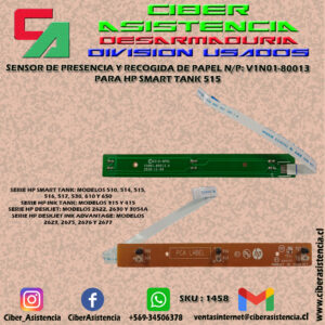 SENSOR DE PRESENCIA Y RECOGIDA DE PAPEL N/P: V1N01-80013 PARA HP SMART TANK 515