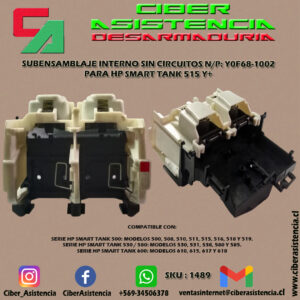 SUBENSAMBLAJE INTERNO SIN CIRCUITOS N/P: Y0F68-1002  PARA HP SMART TANK 515 Y+
