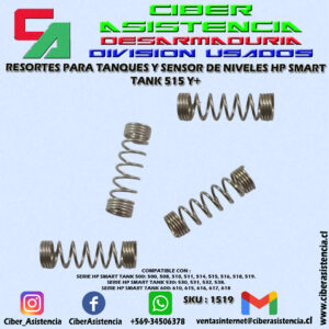 RESORTES PARA TANQUES Y SENSOR DE NIVELES HP SMART TANK 515 Y+