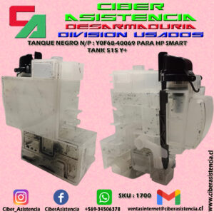 TANQUE NEGRO N/P : Y0F68-40069 PARA HP SMART TANK 515 Y+