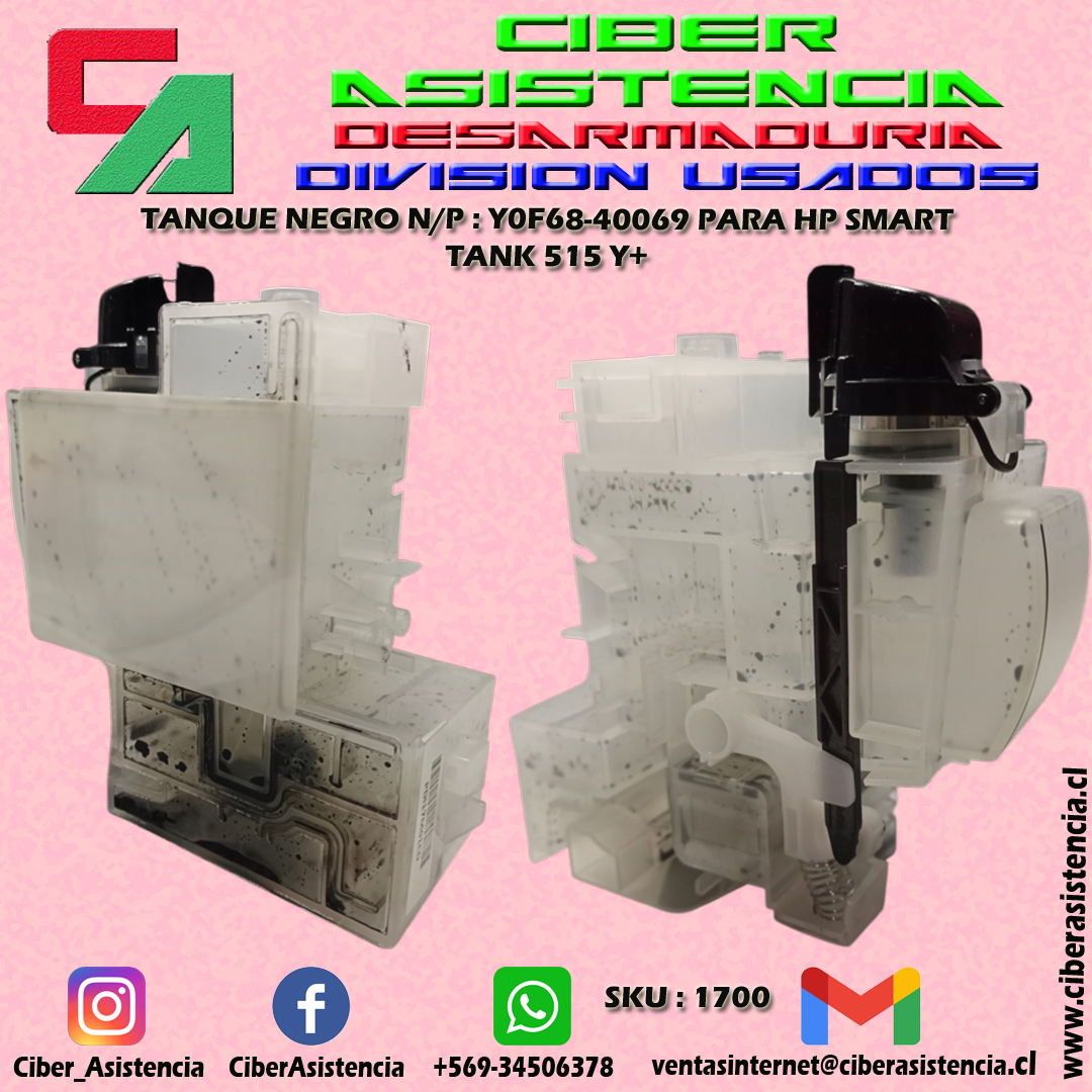 TANQUE NEGRO N/P : Y0F68-40069 PARA HP SMART TANK 515 Y+