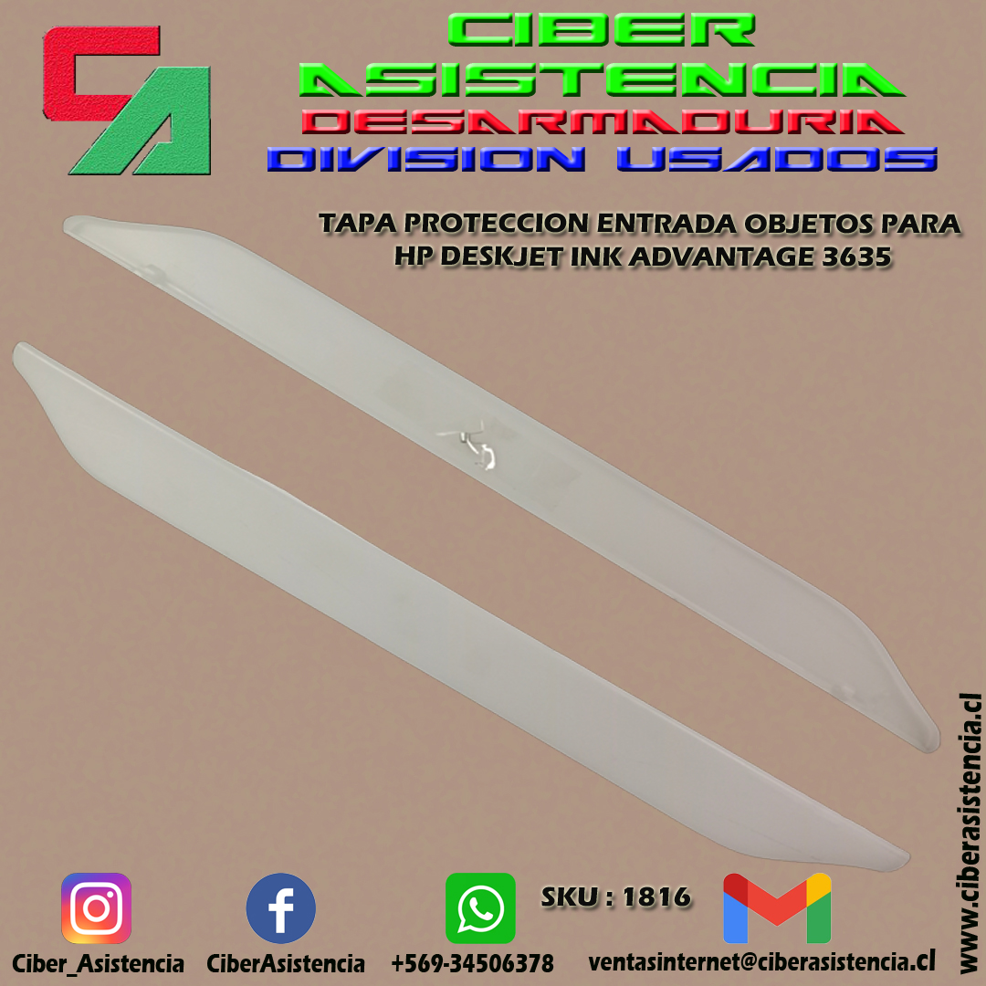 TAPA PROTECCION ENTRADA OBJETOS PARA HP DESKJET INK ADVANTAGE 3635