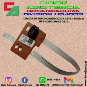 SENSOR DE DISCO CODIFICADOR CB761-80006 A HP PHOTOSMART D110