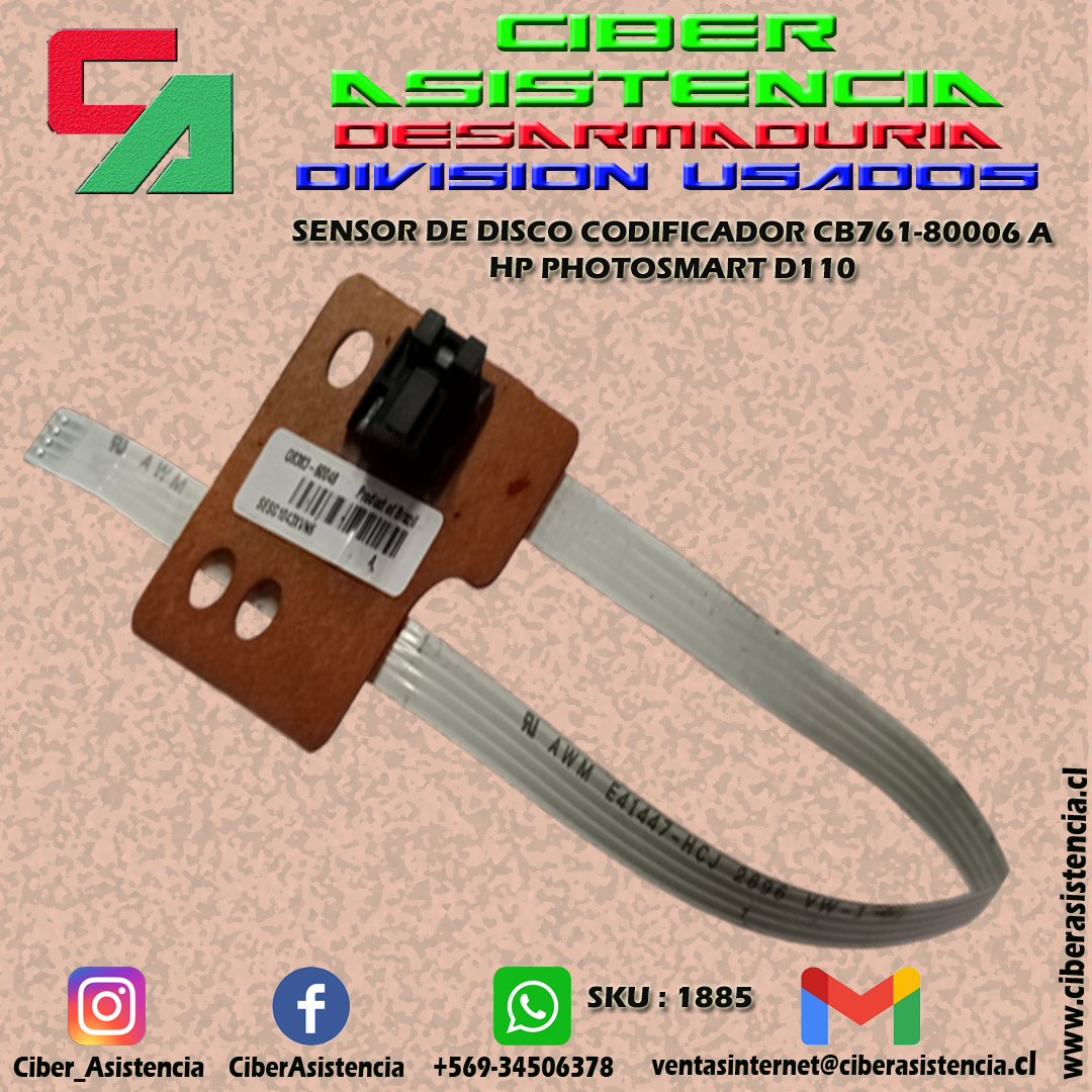 SENSOR DE DISCO CODIFICADOR CB761-80006 A HP PHOTOSMART D110