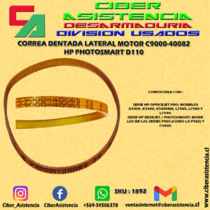 CORREA DENTADA LATERAL MOTOR C9000-40082 HP PHOTOSMART D110