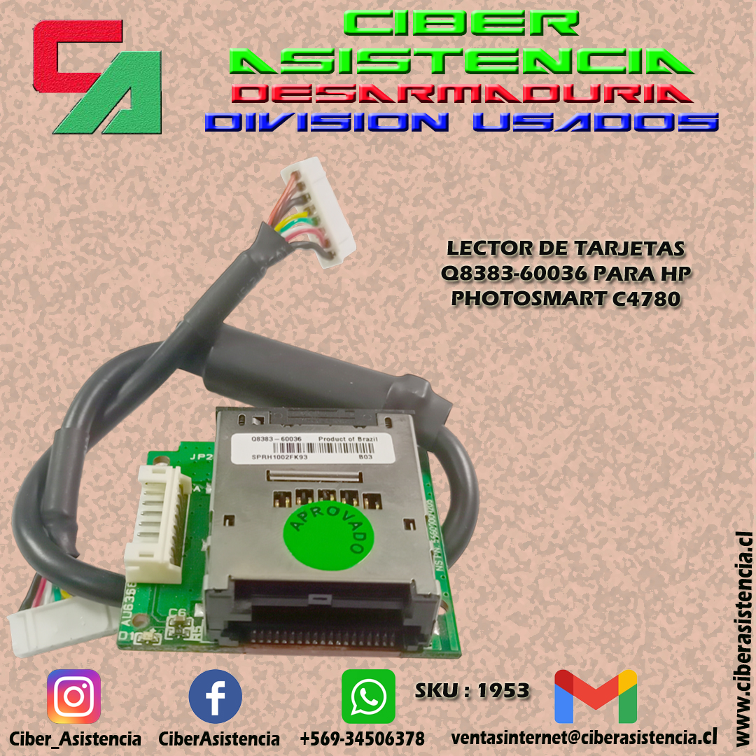 LECTOR DE TARJETAS Q8383-60036 PARA HP PHOTOSMART C4780