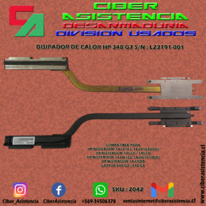 DISIPADOR DE CALOR HP 348 G7 S/N : L23191-001