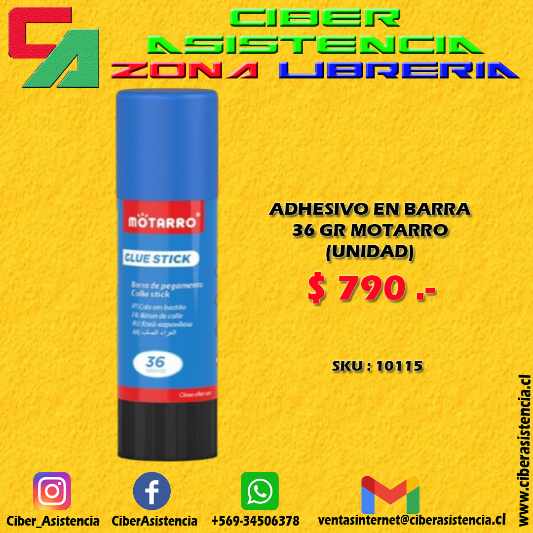 ADHESIVO EN BARRA 36 GR MOTARRO (UNIDAD)