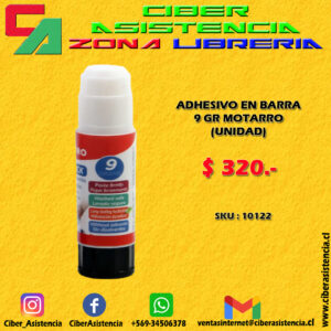 ADHESIVO EN BARRA 9 GR MOTARRO (UNIDAD)