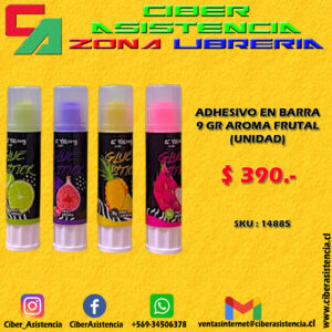 ADHESIVO EN BARRA 9 GR AROMA FRUTAL (UNIDAD)