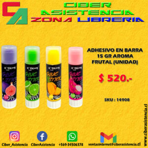 ADHESIVO EN BARRA 15 GR AROMA FRUTAL (UNIDAD)