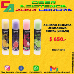 ADHESIVO EN BARRA 25 GR AROMA FRUTAL (UNIDAD)