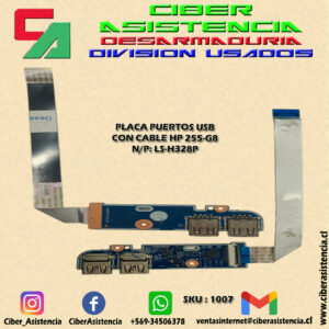 PLACA PUERTOS USB CON CABLE HP 255-G8 N/P: LS-H328P