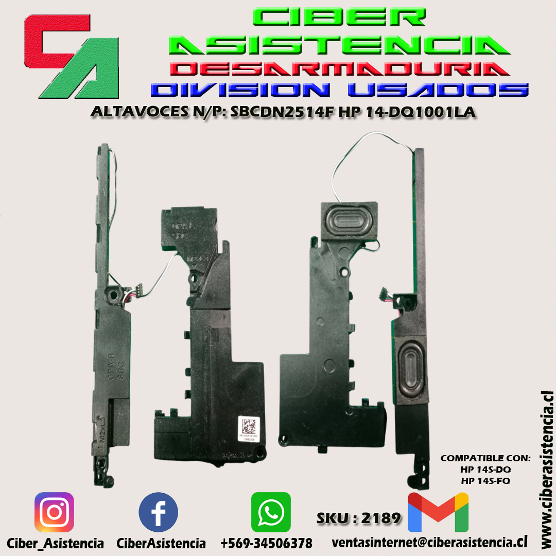 ALTAVOCES N/P: SBCDN2514F HP 14-DQ1001LA