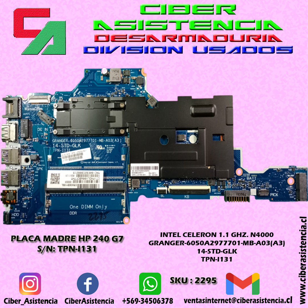 PLACA MADRE HP 240 G7 S/N: TPN-I131