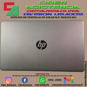 CARCASA DE PANTALLA HP 240-G8 N/P: M23372-001